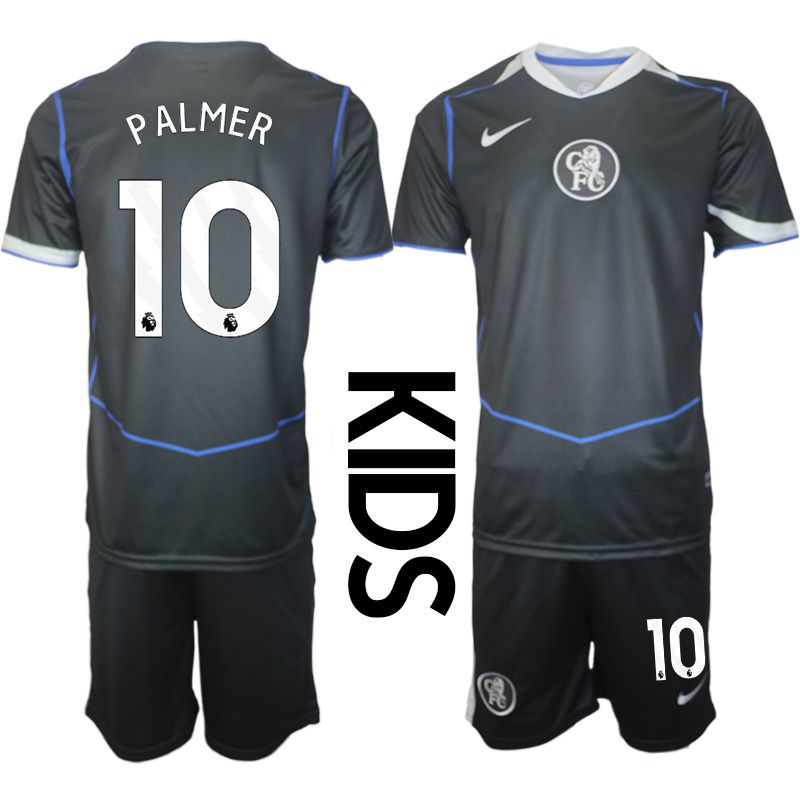 Youth 2025-2026 Club Chelsea away black #10 Soccer Jersey